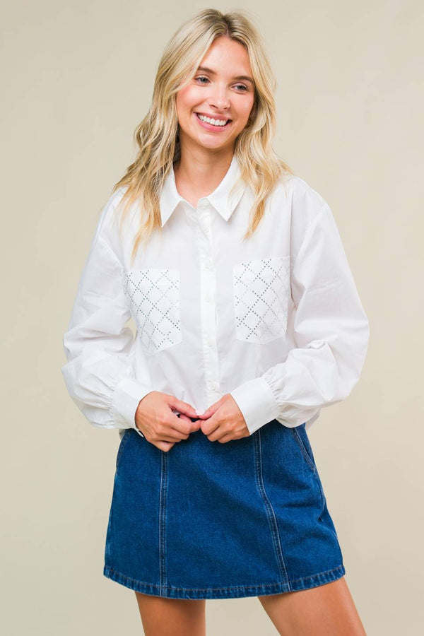 refined-breeze-button-up-top Flying Tomato-Sophia's StyleTOPS-1